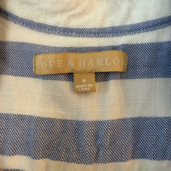 Hope & Harlow Sleeveless Striped Button-Down Shirt Dress 8 - Picture 8 of 8